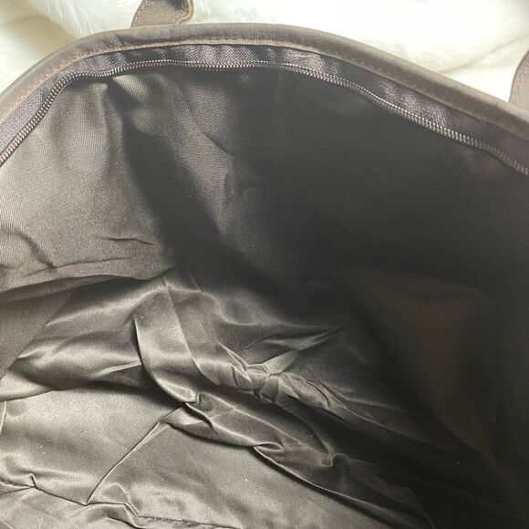 NWT Canyon outback CCRTD embossed logo brown leather and tan canvas duff… - Picture 9 of 11